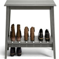 Banc de rangement d'entrée en Poly Lumber gris