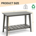 Banc de rangement d'entrée en Poly Lumber gris