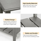 Banc de rangement d'entrée en Poly Lumber gris