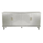 Buffet 4 portes couleur champagne avec étagères réglables