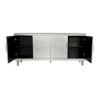 Buffet 4 portes couleur champagne avec étagères réglables