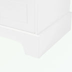 Meuble de rangement en MDF noir/blanc avec meuble haut à 2 portes et 4 tiroirs, conception anti-basculement