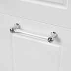 Meuble-lavabo gris/blanc avec lavabo en céramique, 2 tiroirs et une porte
