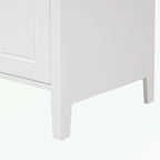 Meuble-lavabo gris/blanc avec lavabo en céramique, 2 tiroirs et une porte