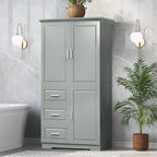 Meuble de rangement haut en MDF blanc/noir/gris avec 3 tiroirs et portes