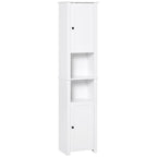 Meuble de rangement haut en bois d'ingénierie blanc sur pied avec 2 armoires et 2 étagères ouvertes