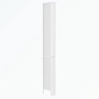 Meuble d'angle de salle de bain haut en MDF blanc avec 2 portes et étagères réglables