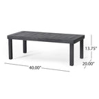 Ensemble causeuse et table basse d'extérieur en bois d'acacia avec coussins