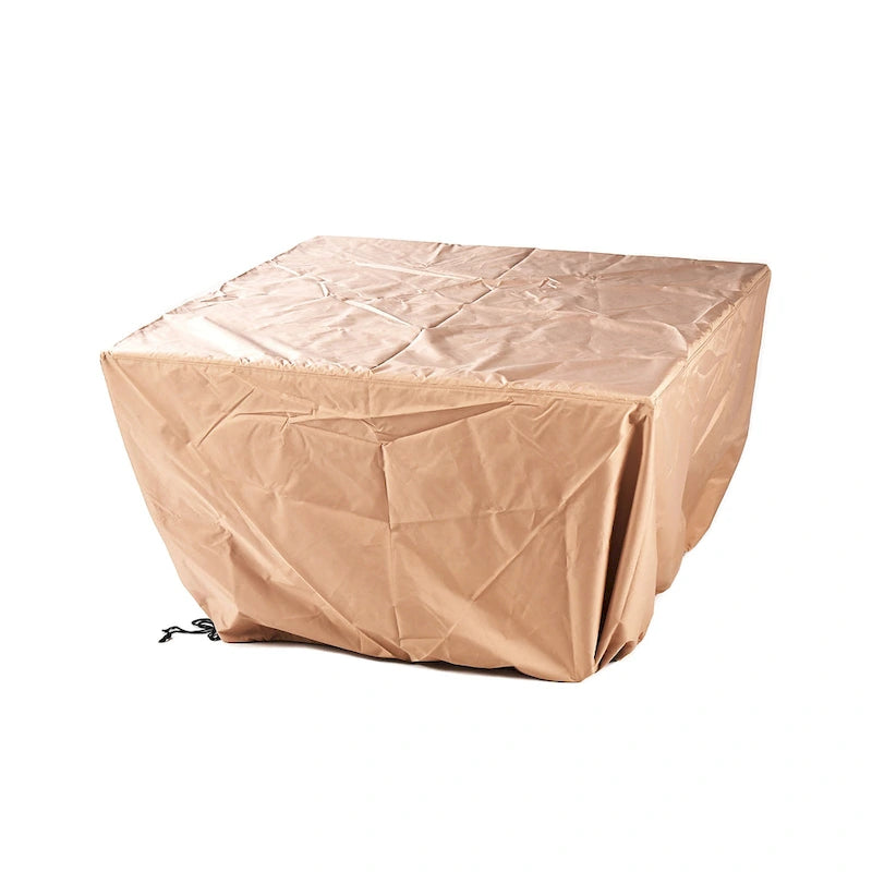 Ensemble table brasero en aluminium noir avec quatre fauteuils de club