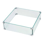 Ensemble table brasero en aluminium noir avec quatre fauteuils de club