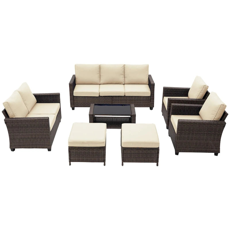 9 - Person Outdoor Seating Group with Cushions