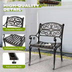 Ensemble de salle à manger Nuu Garden pour terrasse, 5 pièces en aluminium moulé avec trou de parasol de 2,24 pouces
