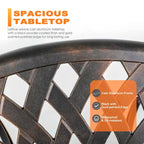 Ensemble de salle à manger Nuu Garden pour terrasse, 5 pièces en aluminium moulé avec trou de parasol de 2,24 pouces