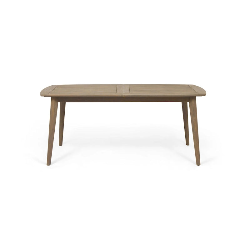 Ensemble de salle à manger d'extérieur 7 pièces Hares Farmhouse en bois d'acacia avec coussins par Christopher Knight Home