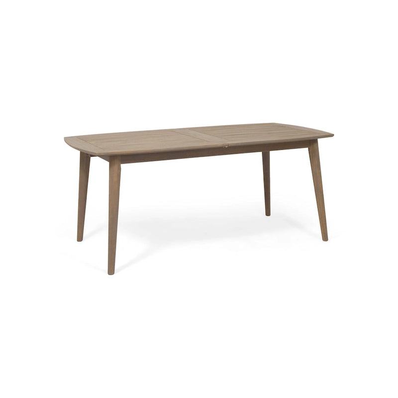 Ensemble de salle à manger d'extérieur 7 pièces Hares Farmhouse en bois d'acacia avec coussins par Christopher Knight Home