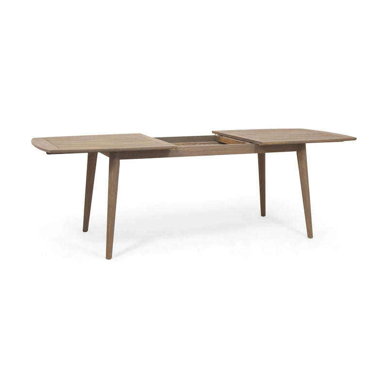 Ensemble de salle à manger d'extérieur 7 pièces Hares Farmhouse en bois d'acacia avec coussins par Christopher Knight Home