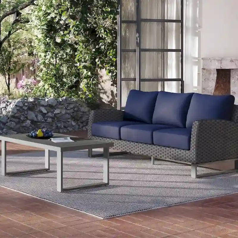 Ensemble de 2 meubles de patio Nouvelle classique Fidji : canapé et table basse