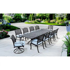 Nassau 11-Piece Patio Dining wtih 42 x 92 / 42 x 120 Rectangular Extension Dining Table