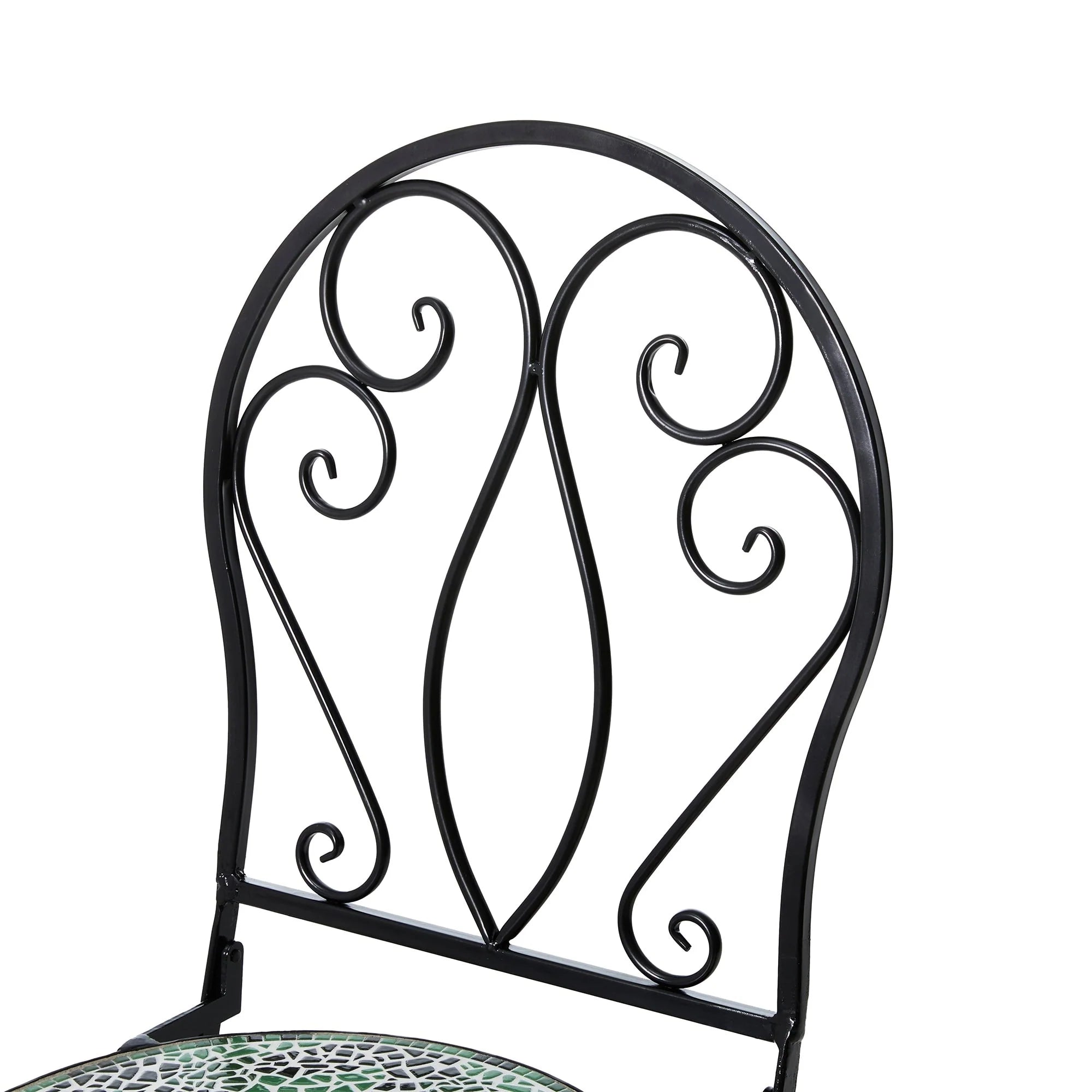 Ensemble bistrot pliant en métal Glitzhome pour extérieur, 3 pièces, table et chaises de patio