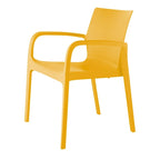 Fauteuil de salle à manger empilable toutes saisons Alissa en résine, lot de 2
