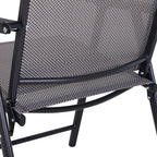 Lot de 4 chaises pliantes Outsunny au design simple et élégant, confortables pour la terrasse, le jardin et les voyages