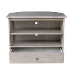 Meuble TV d'angle en bois massif de style Mission