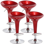 Tabouret de bar pivotant en plastique chromé réglable en hauteur