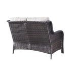 Gymojoy Canapé d'extérieur deux places en rotin Wicker Sofa Set