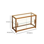 Élégante vitrine de collection en bois avec portes coulissantes