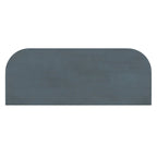 Console étroite rétro avec coin incurvé, tiroir supérieur et étagère ouverte