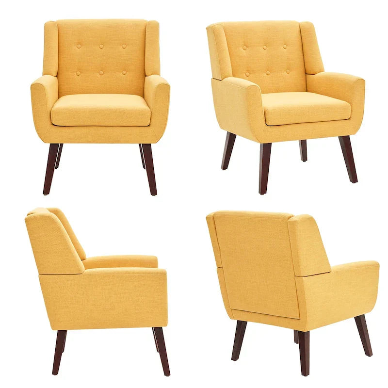 Lot de 2 fauteuils d'appoint modernes capitonnés HUIMO