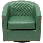 Fauteuil à barillet pivotant en cuir PU touffeté KINWELL 29
