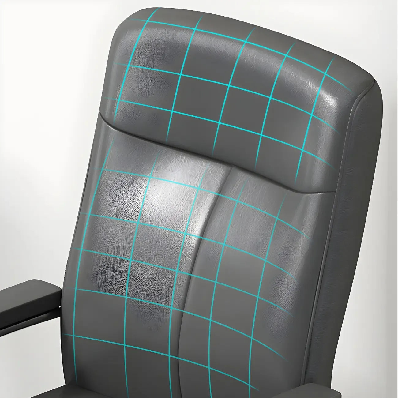Chaise de bureau HomeyFad moderne en cuir et métal à 4 pieds avec accoudoirs
