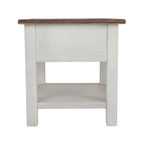 Bout de canapé décontracté Bolanburg blanc/marron antique
