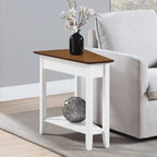 Table d'appoint d'angle American Heritage avec étagère de Convenience Concepts