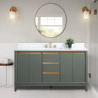 Meuble-lavabo Vanity Art avec évier en céramique et dessus en marbre reconstitué