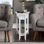 Table d'appoint d'angle American Heritage avec étagère de Convenience Concepts