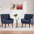 Lot de 2 fauteuils d'appoint modernes capitonnés HUIMO