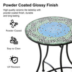 Ensemble bistrot pliant en métal Glitzhome pour extérieur, 3 pièces, table et chaises de patio