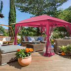 Cozywor Tonnelle escamotable en acier de 3,35 m x 3,35 m avec moustiquaire