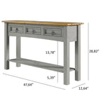 Console de table en bois 3 tiroirs Corona | Furniture Dash - S.O.