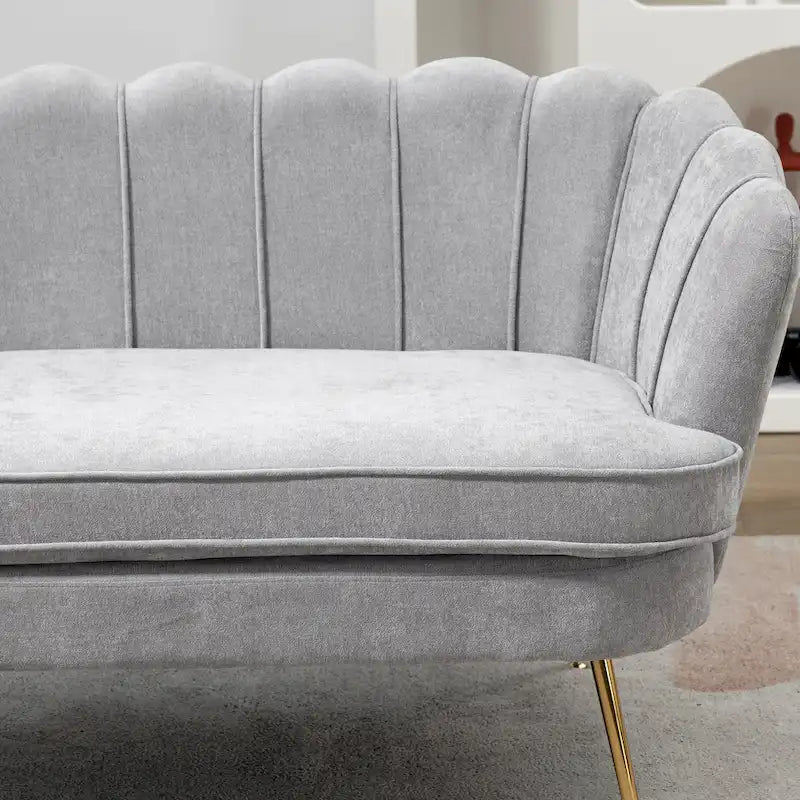 Causeuse rembourrée de style moderne du milieu du siècle, 59 W