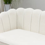 Causeuse rembourrée de style moderne du milieu du siècle, 59 W