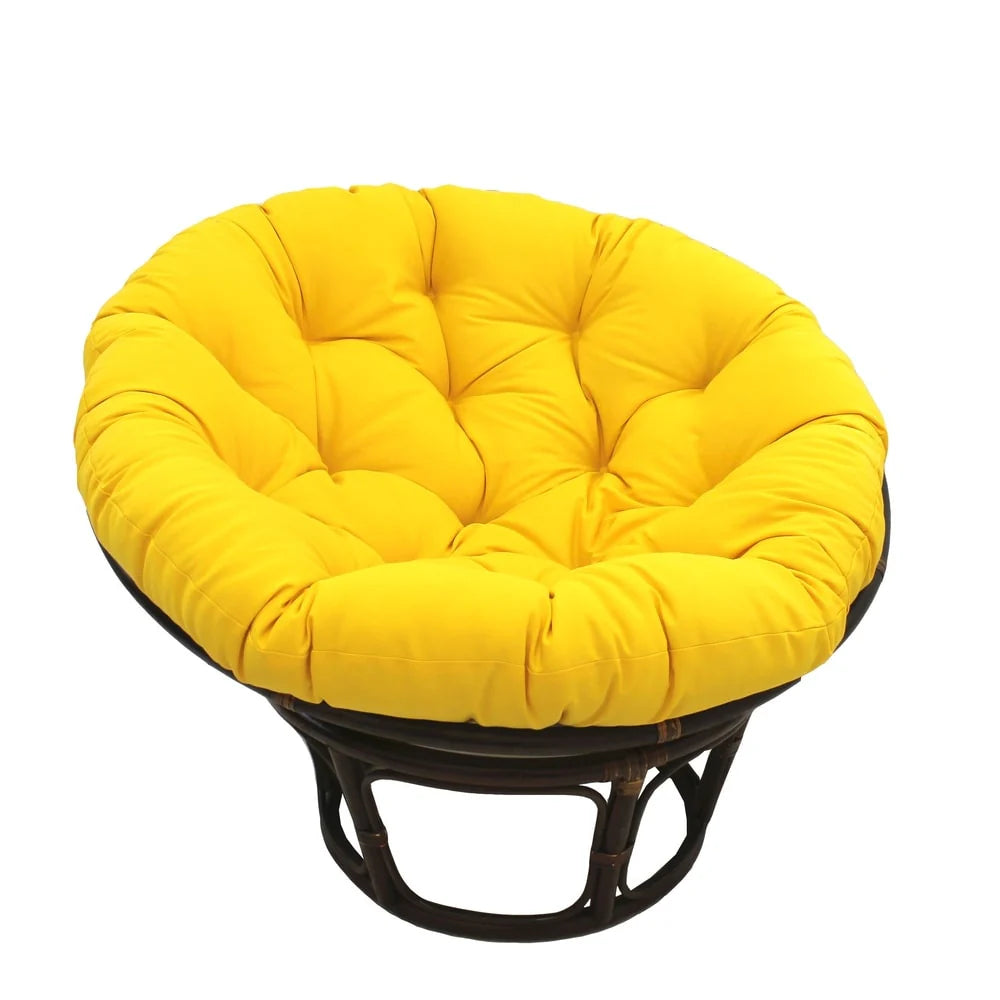Fauteuil Papasan en rotin Bali 42 po avec coussin en sergé