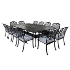 Ensemble de salle à manger Manasquan 13 pièces en aluminium couleur canon de fusil par Havenside Home