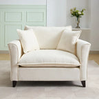 Fauteuil surdimensionné en tissu chenille